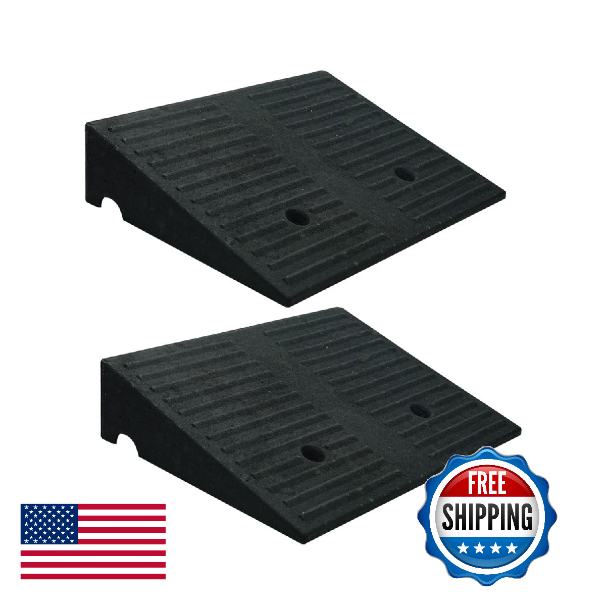 Curb Ramps for Driveway Threshold Wheelchair Doorway Sidewalks Shed Heavy Duty,