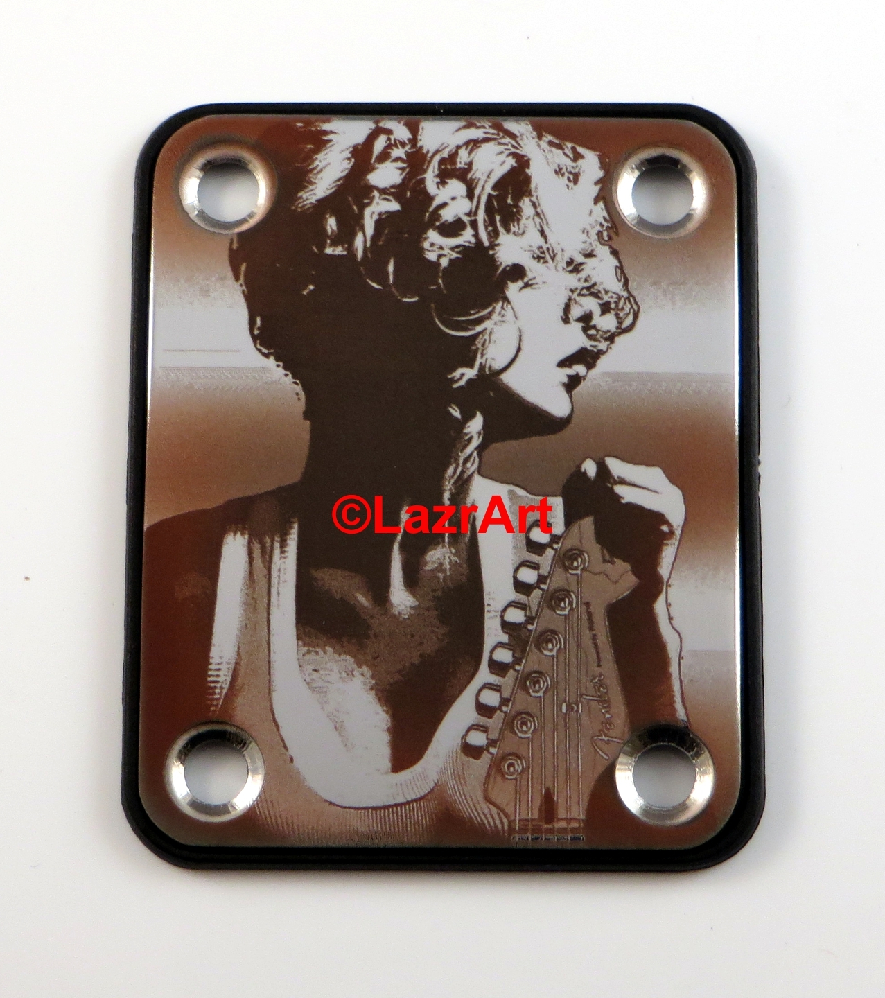 Laser Girl 624 - sexy, Fender style, engraved guitar neck plate - Choose Color