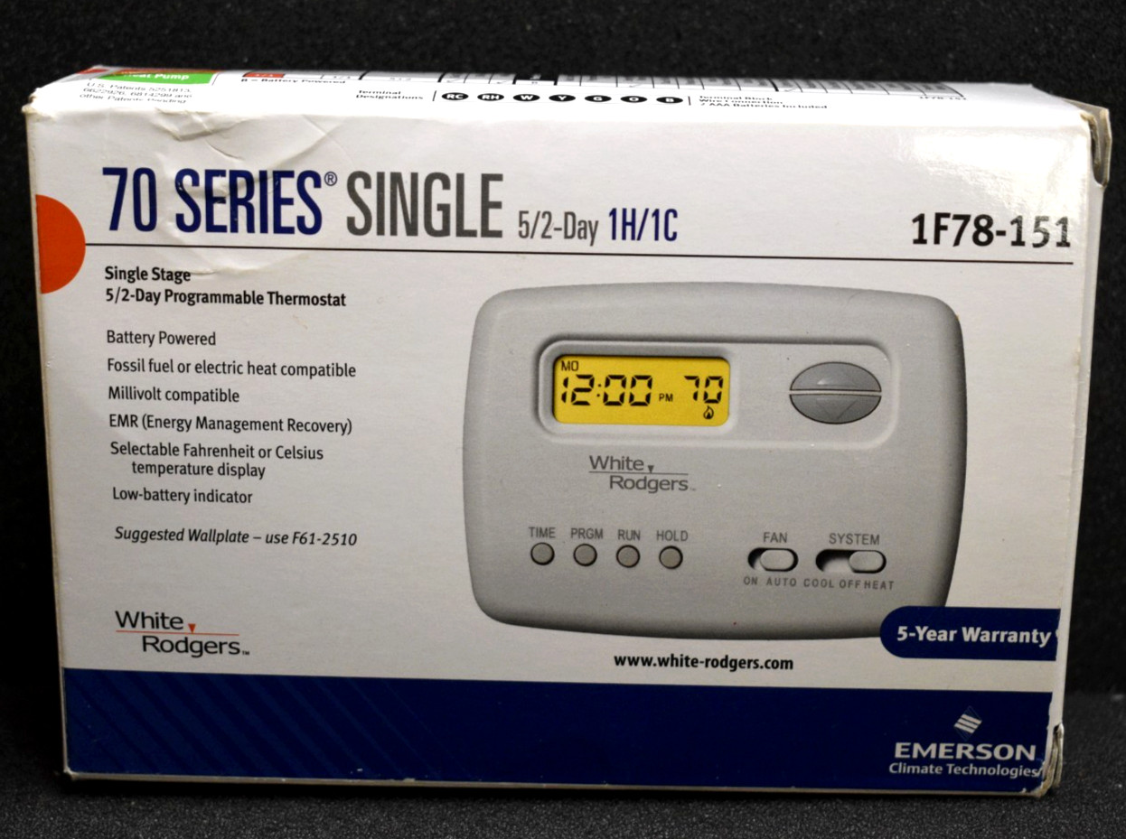 White Rodgers 70 Series Non-Programmable Thermostat 1F79-151 - New