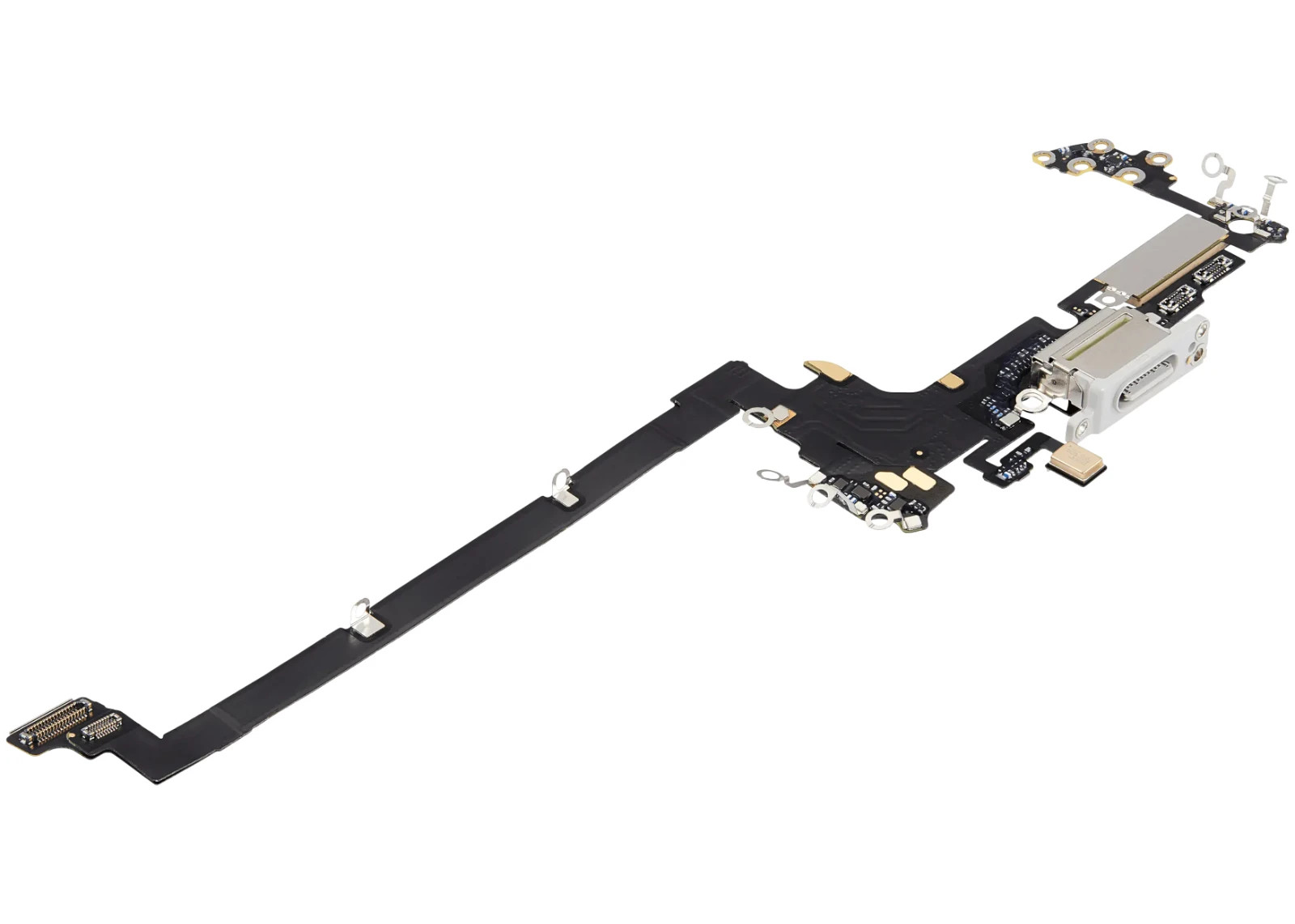 Genuine OEM i phone 17 Pro Charging Port Flex Cable (Silver) Pull US Version