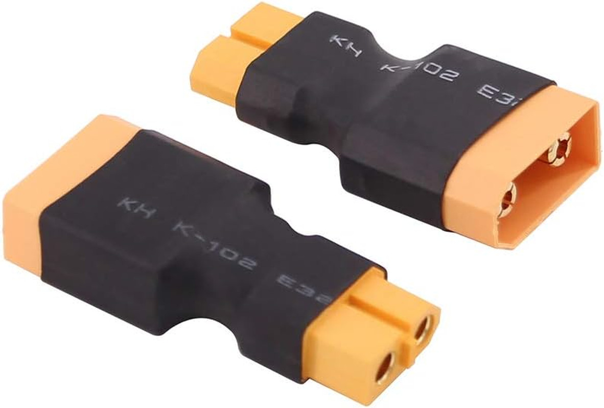 2Pcs Male XT90 XT-90 to Female XT60 XT-60 Connector Adapter(C95-2)
