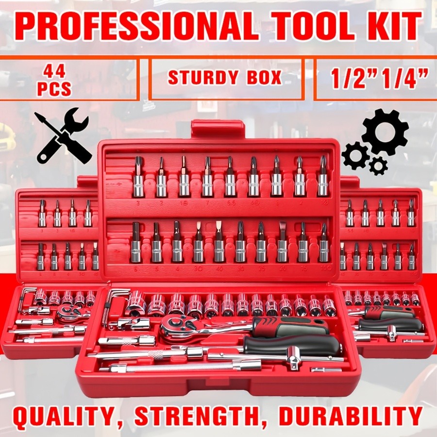 44pcs Professional Auto Master Tool Kits - High-quality Tool Sets