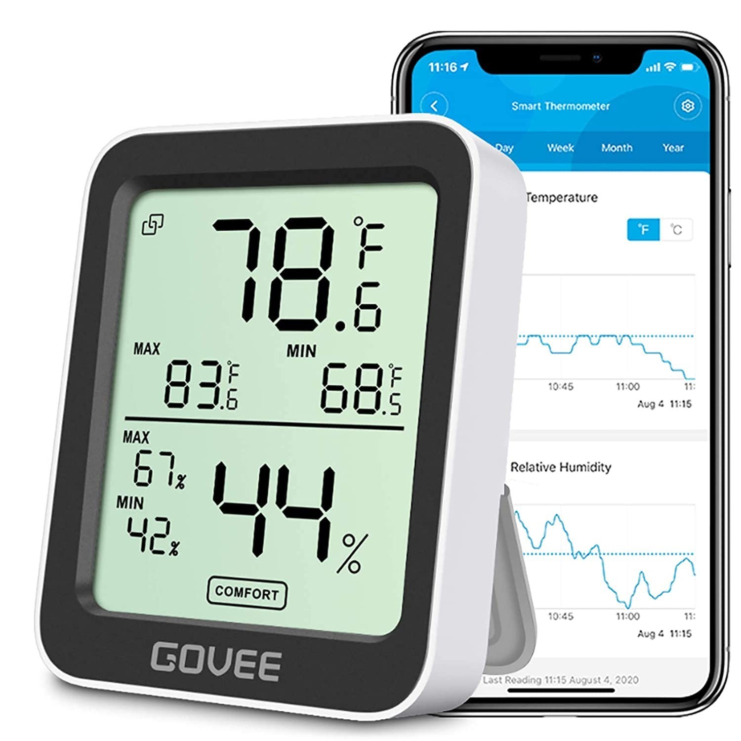 Bluetooth Digital Hygrometer Indoor Thermometer Room Humidity Temperature Sensor