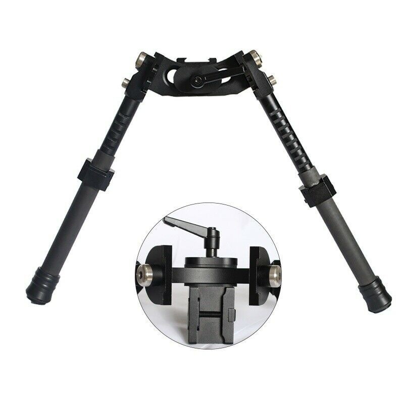 V10 Carbon Fiber Rifle Bipod 6-10'' Adjustable Swivel Gun Hunting Bipod Shooting