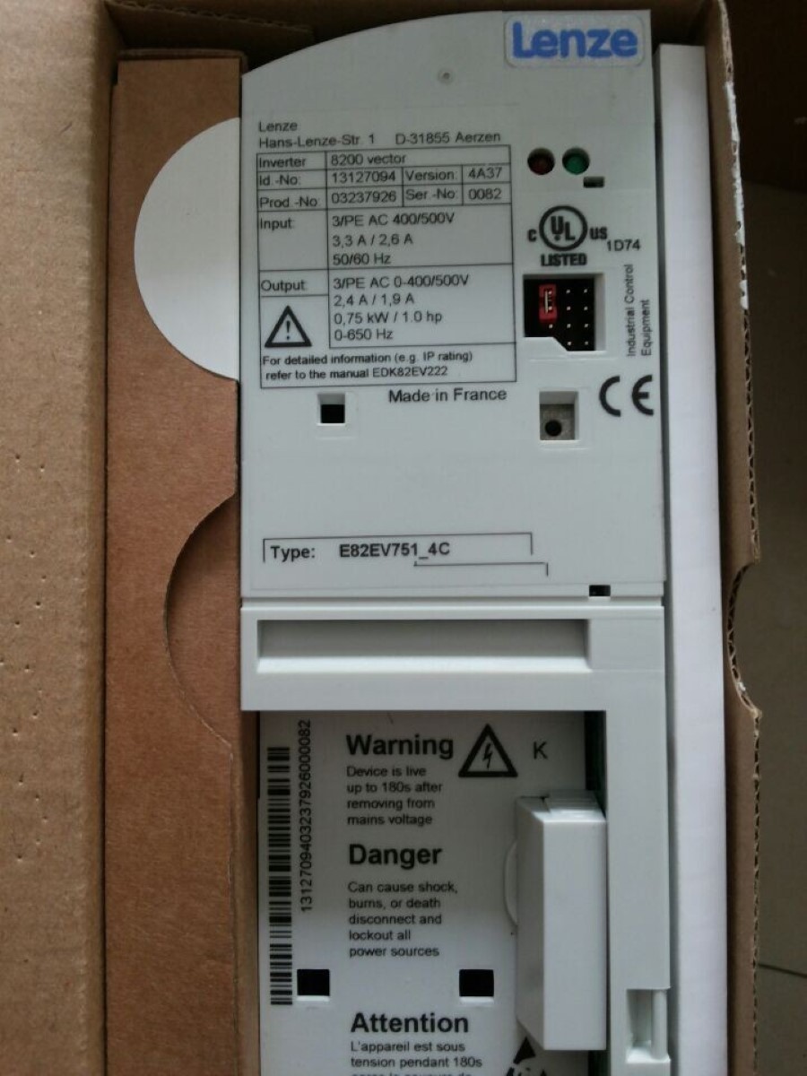 1PC LENZE Inverter E82EV751K4C E82EV751_4C New In Box Expedited Shipping