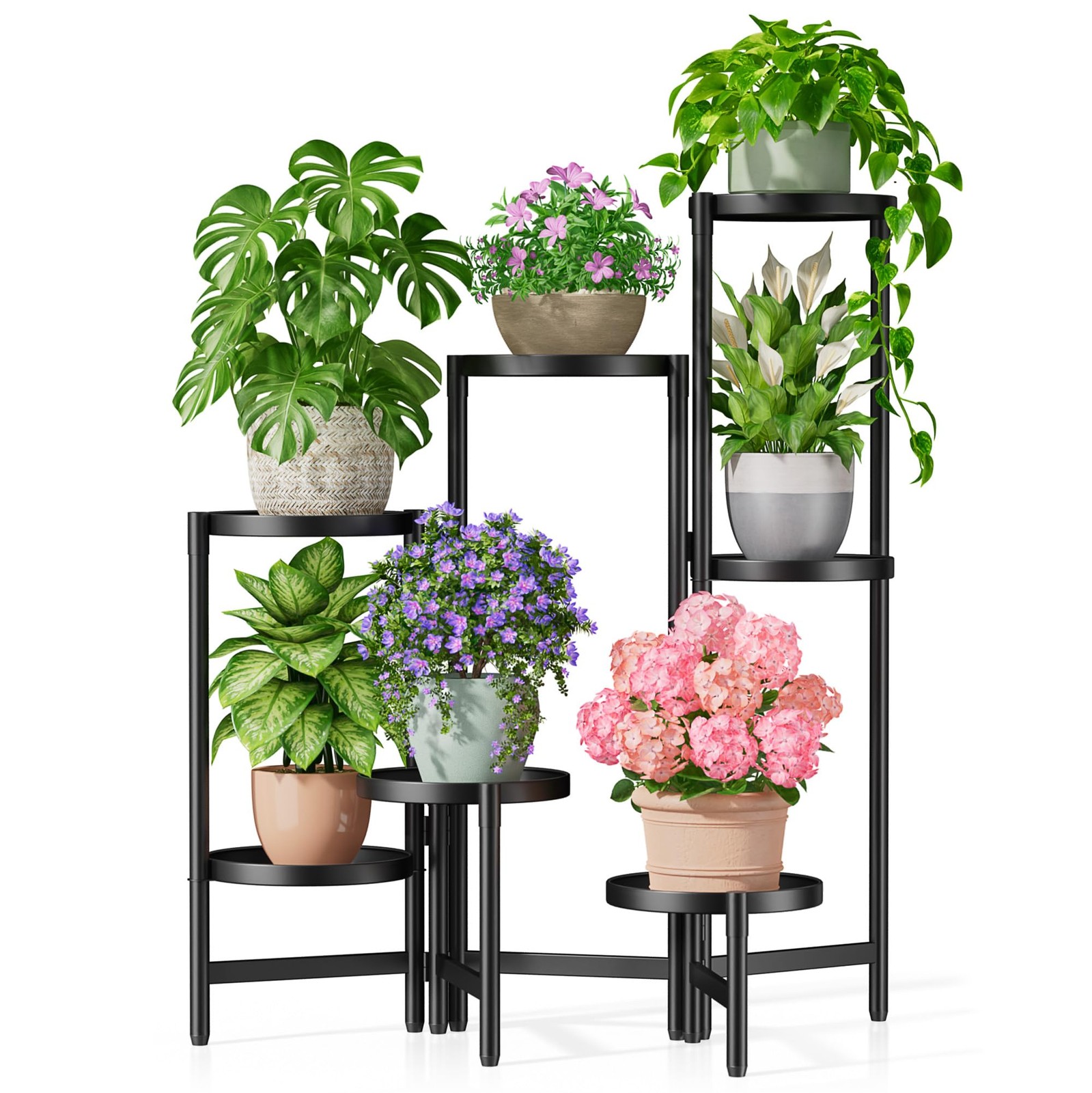 NQW 7 Tiers Plant Stand Indoor Multiple Large Planter, Tall Tiered Folding
