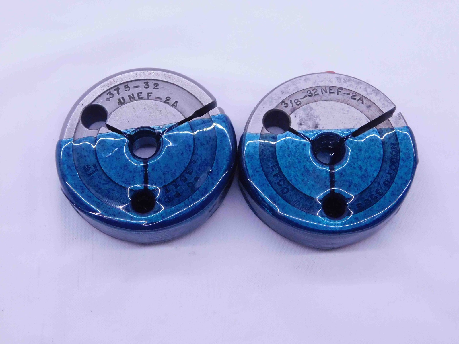 3/8 32 UNEF 2A THREAD RING GAGES .375 .3750 GO NO GO P.D.'S = .3537 & .3503