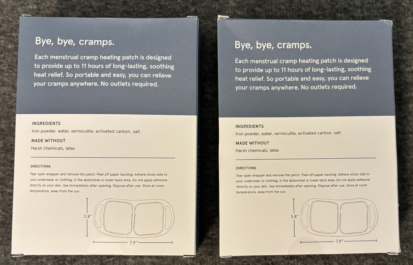 Lola Menstrual Cramp Heating Patches - 2 boxes of 3 count(6 total)
