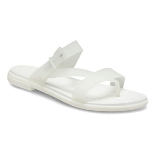 WOMEN'S CROCS Tulum Translucent Toe Post Oyster Sandals Fast Free Shipping