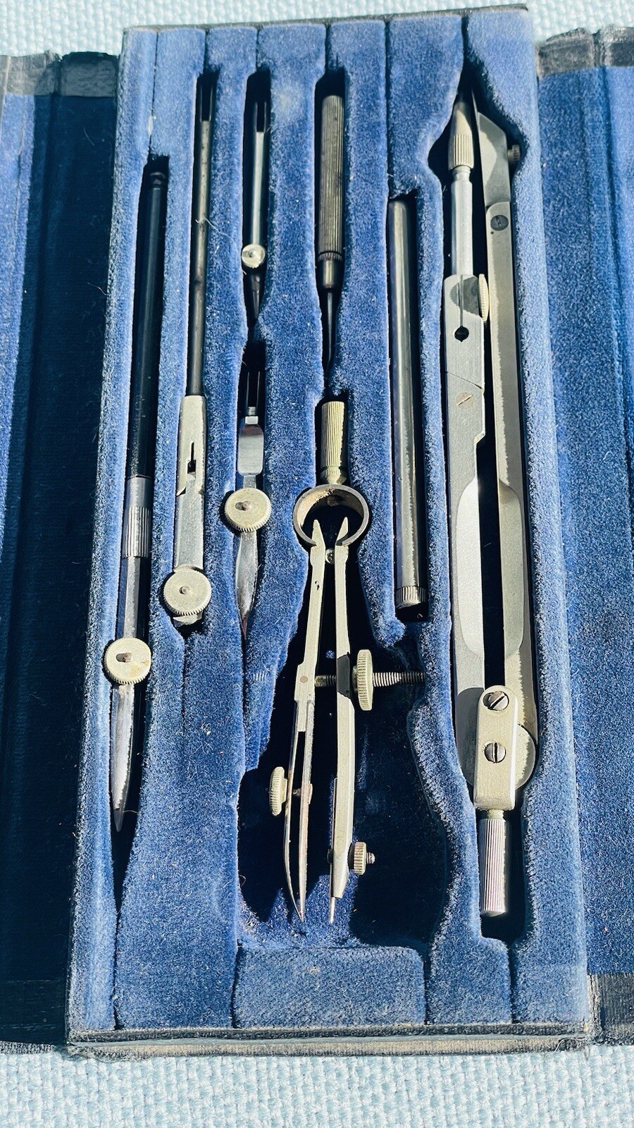 vintage technical drawing compass set By A.Clarkson&Co Excellent Condition