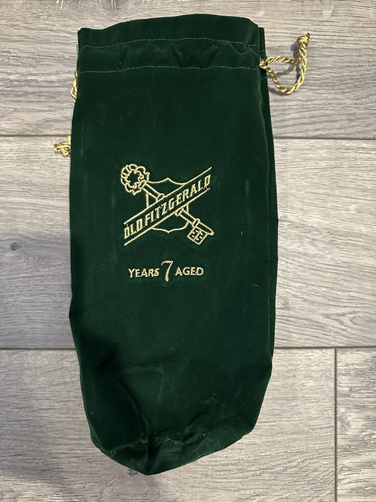 Old Fitzgerald  7 Years Bourbon Whiskey Green Drawstring Bag NEW