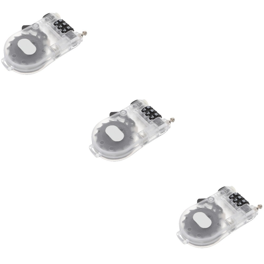 3 Count Ski Lock Lightweight Snowboard Protection for Public Rack Cable