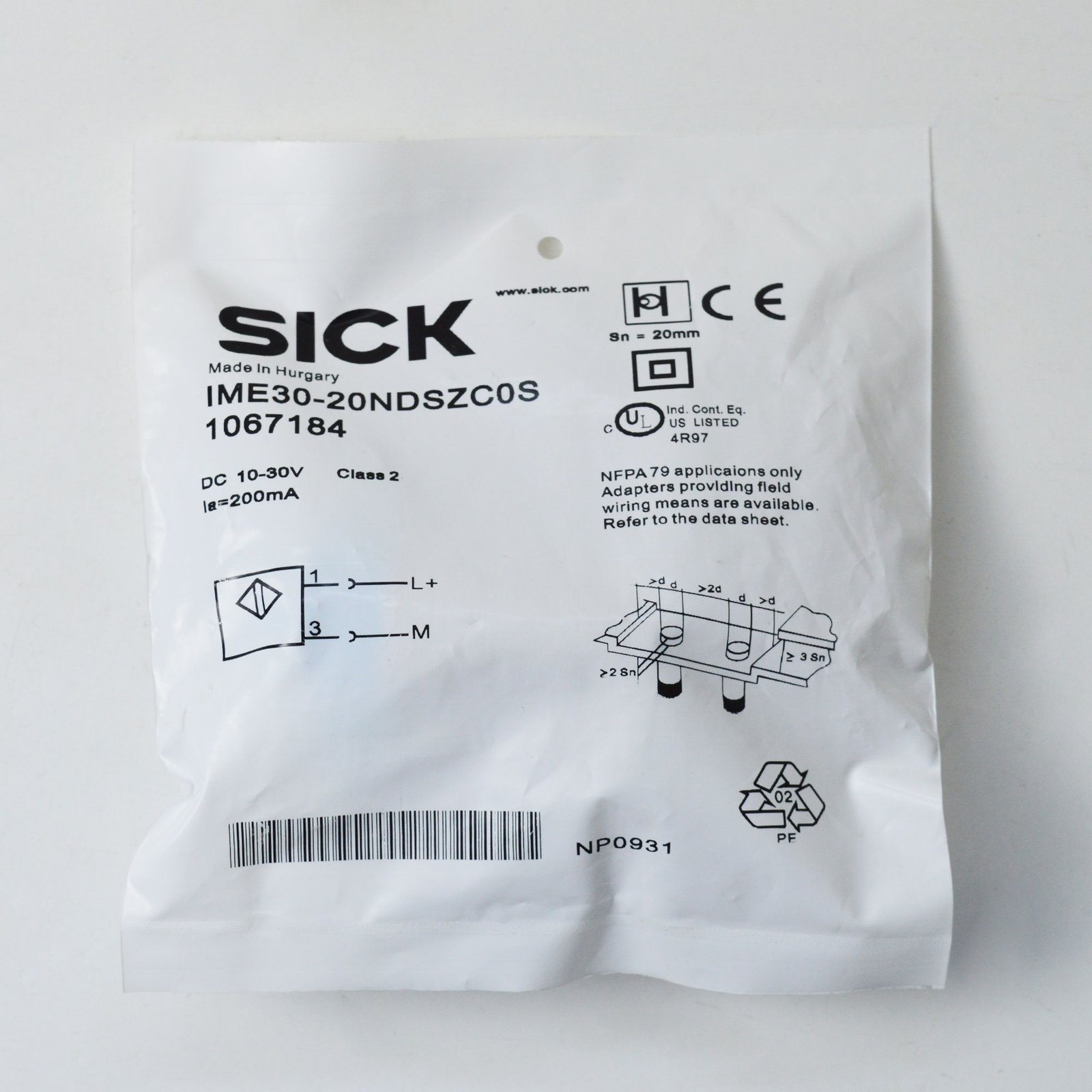 SICK IME30-20NDSZC0S Inductive proximity sensors New