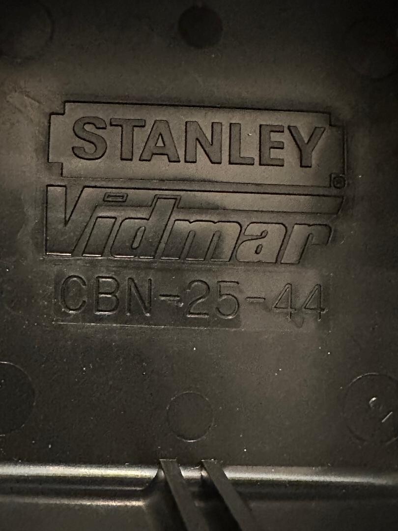 USED (96) BLACK Vidmar CBN-25-44 Plastic Bin, 2- 1/8"H x 3"x 3"W