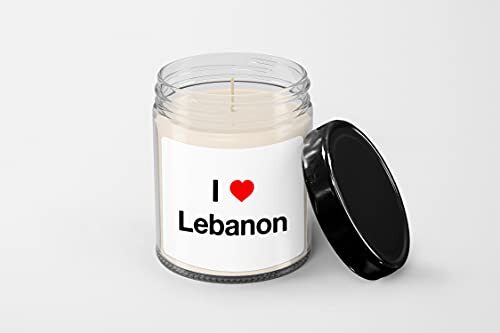 I Love Lebanon Candle - Soy Wax Candle - Hand Poured Candle