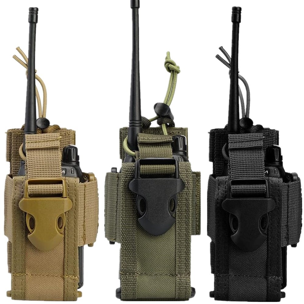 Tactical Radio Holder Case Walkie Talkie Holster Adjustable Storage Tools Pouch