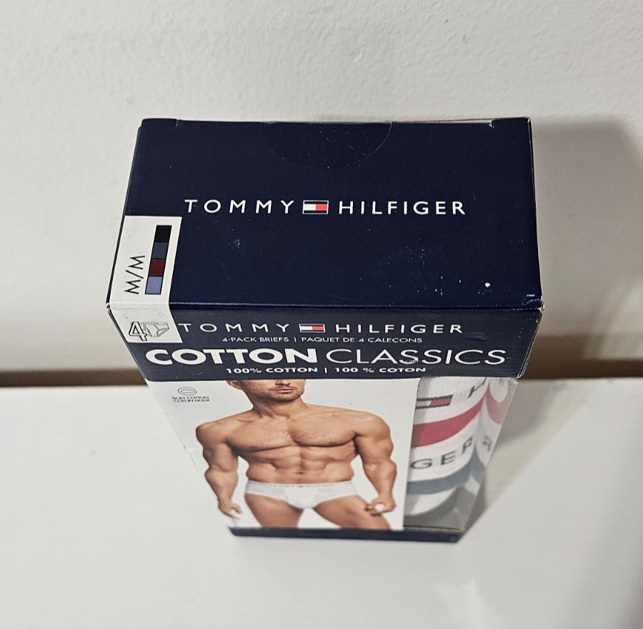 Tommy Hilfiger Cotton Classics Brief 4-Pack - Stone - Men's Size M - 09TF001