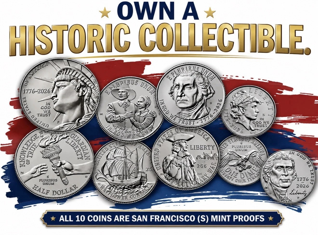 2026 S SILVER PROOF SET IN HAND SOLD OUT AT US MINT  1776-2026 OGP COA FREE SHIP