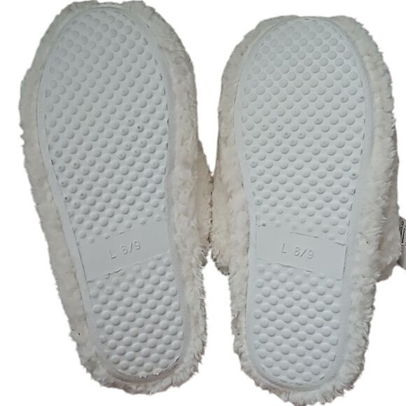 Mama Reindeer Fuzzy Slippers Size 8/9 Large Women's New Holiday Slip On