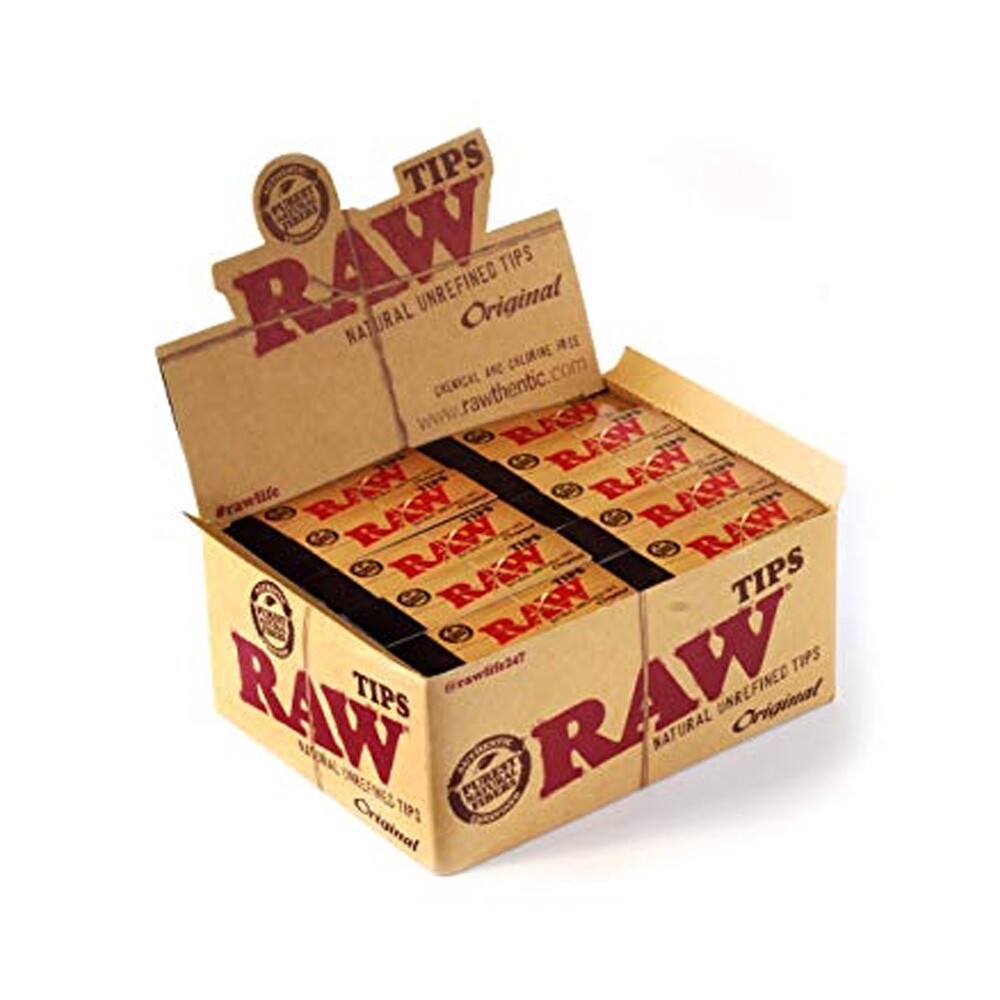 RAW Original Rolling Tips Unrefined Authentic Filter Tips box....FREE SHIPPING