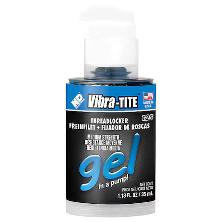 Vibra-Tite 12535 Threadlocker, Vibra-Tite 125, Blue, Medium Strength, Gel, 35