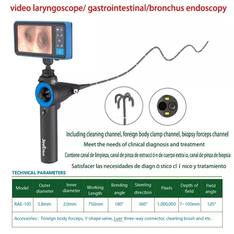 360° Rotating Endoscope - Human/Vet Use for Laryngoscopy & Bronchoscopy
