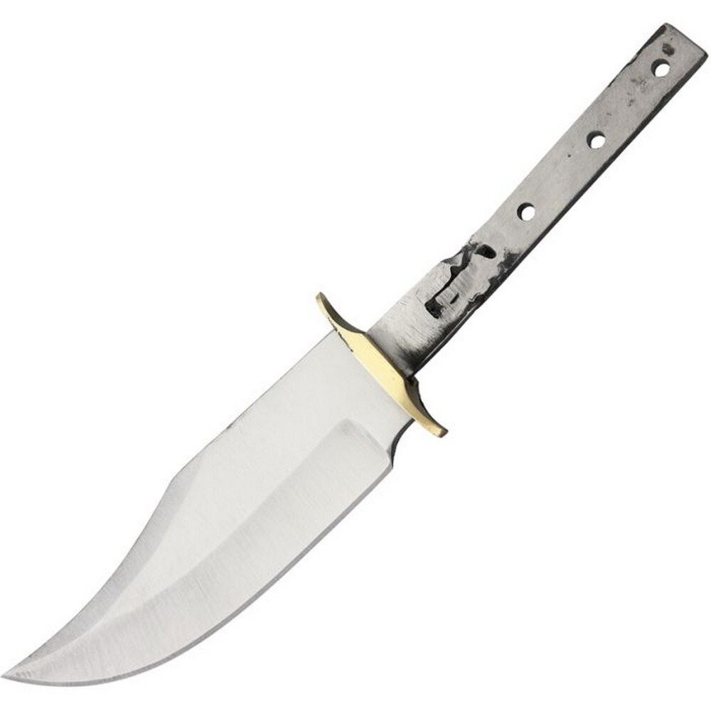 Knifemaking Fixed Knife 6� Trailing Point Blade w/ Brass Finger Guard - BL099