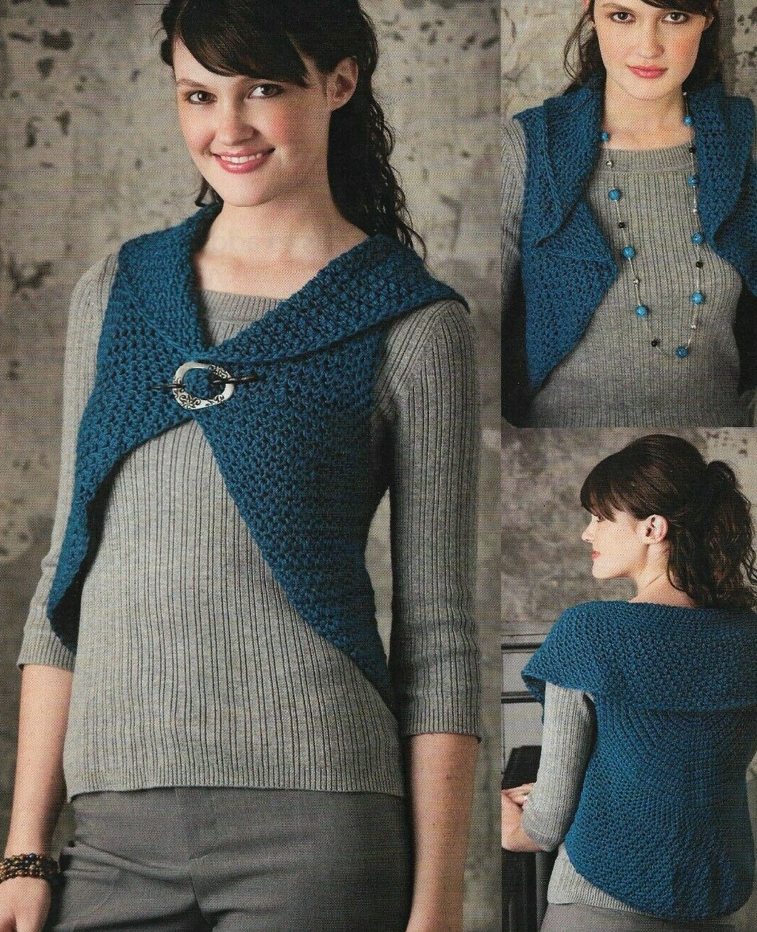 CIRCLE VEST 4 SIZES WOMEN'S CROCHET PATTERN INSTRUCTIONS