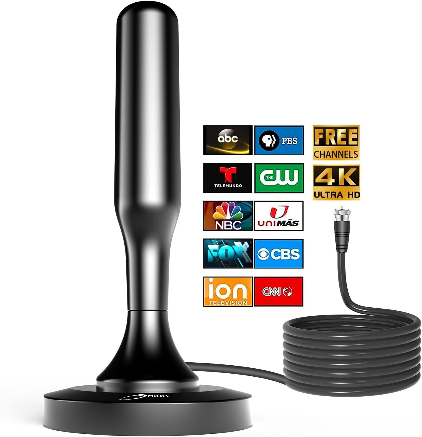 Antena De TV Television Digital Para TV Para Interior HD Canales Gratuitos 1080P
