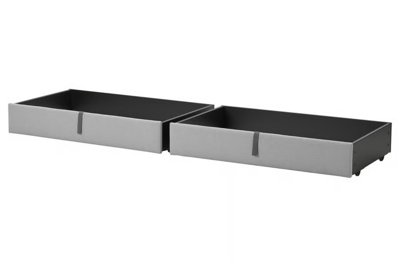 New IKEA GLADSTAD Upholstered Bed Storage Box Kabusa Light Gray Twin/Full/Double