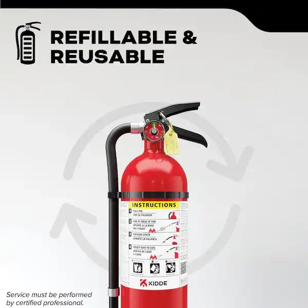 Kidde PRO 340 Fire Extinguisher ABC Rechargeable