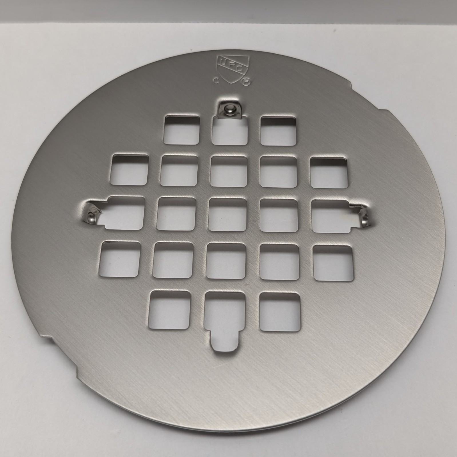 Westbrass D319-07 4-1/4 in. Brass Snap-In Shower Strainer Grid in Satin Nickel