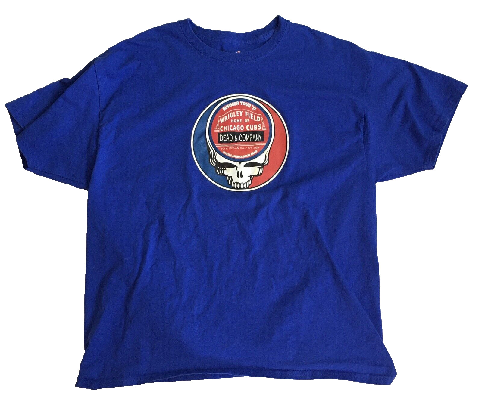 Dead & Company Summer Tour 2017 Wrigley Field T-Shirt Hanes XL Making America