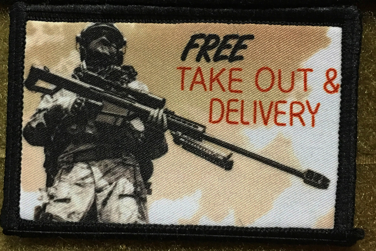 Free delivery and Take Out Sniper Morale Patch Tactical Military Army Hook Flag