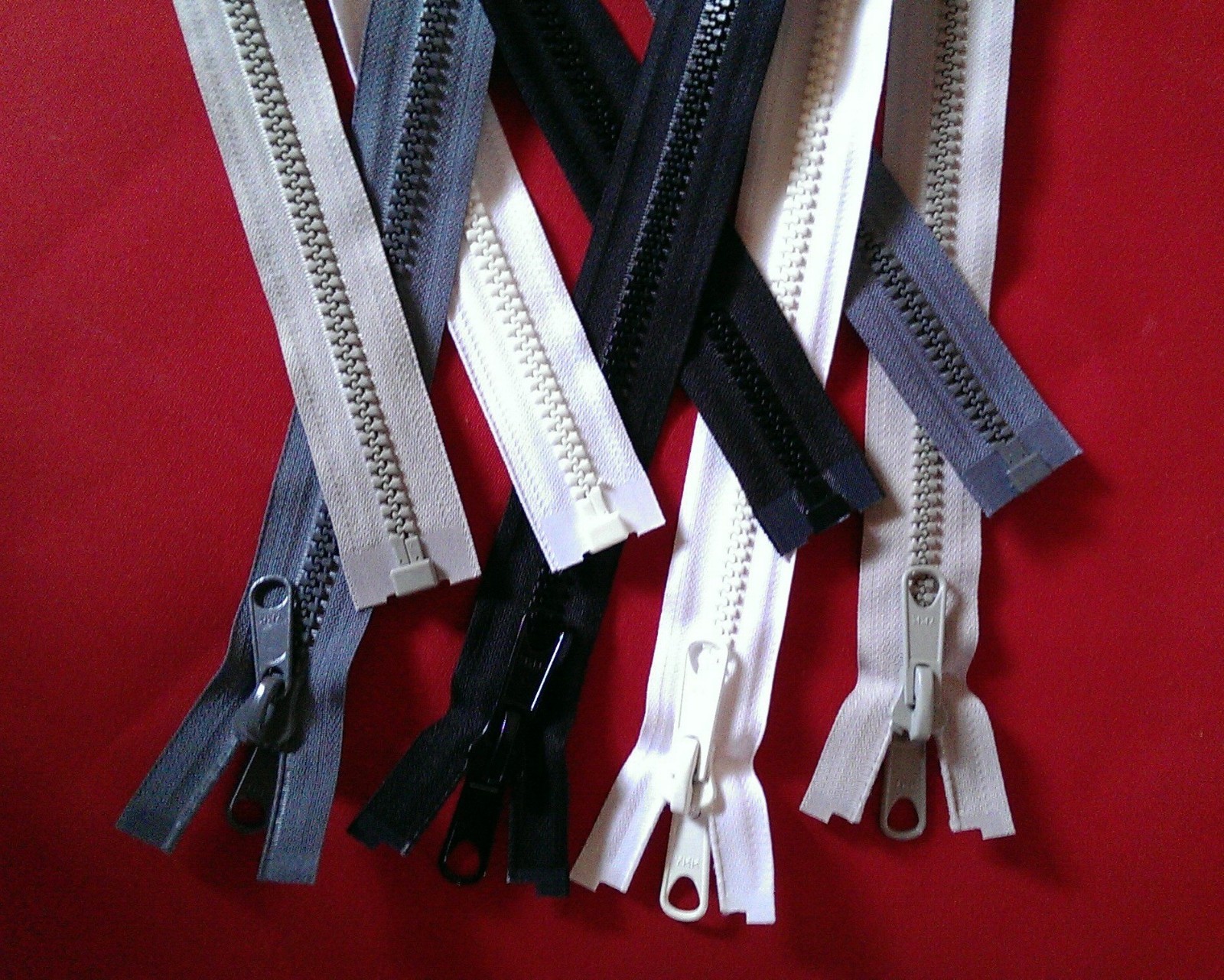 #8 YKK  Zippers  Boat Top   UV Rated for Marine WHITE, BLACK, GRAY