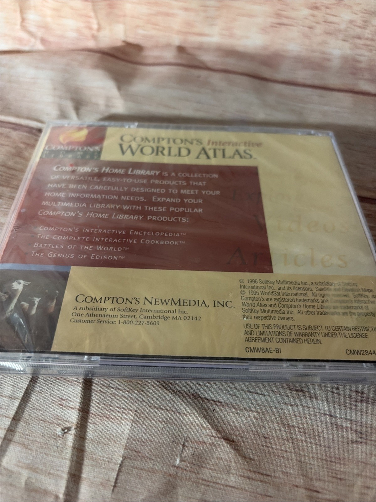 Comptons Interactive World Atlas PC CD-ROM 1997 Edition Software Brand New
