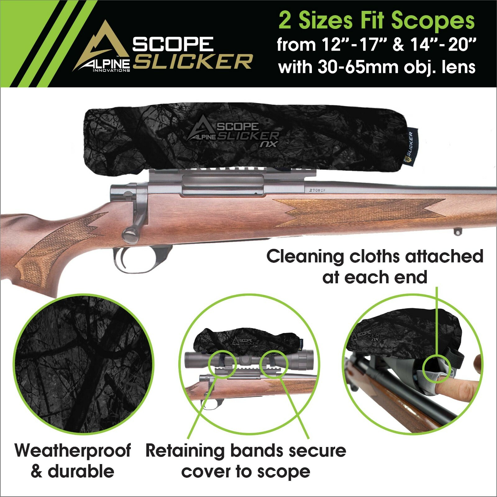 Scope Slicker NX® Optic Cover – Waterproof Neoprene Lens Protection – US Made