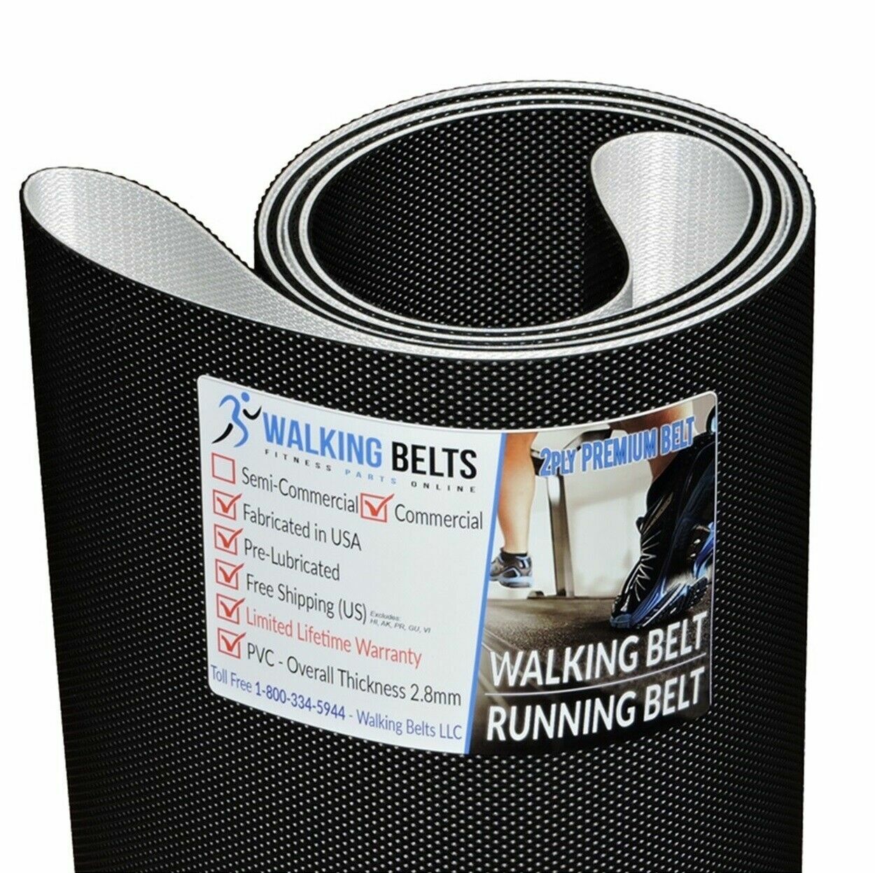 Smooth 5.65 Treadmill Walking Belt 2ply Premium 123"