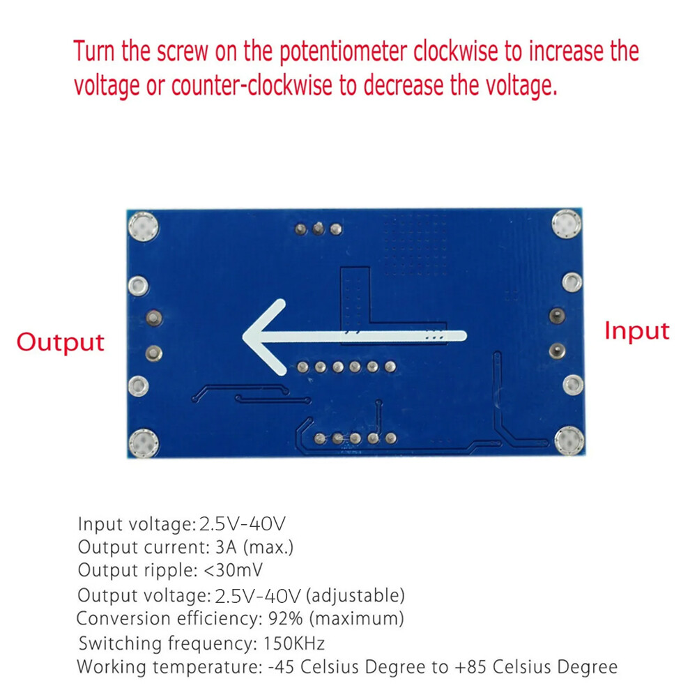 5PCS LM2596S DC-DC 3A Buck Adjustable Step-down Power Supply Converter Module