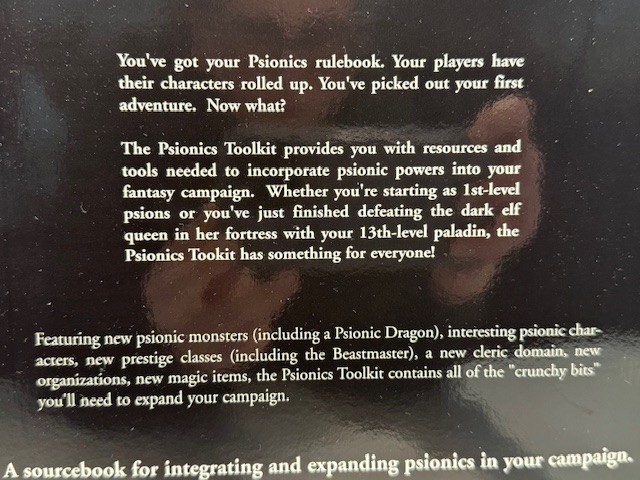 Psionics Toolkit RPG Sourcebook Sword & Sorcery D&D D20 System WW16006