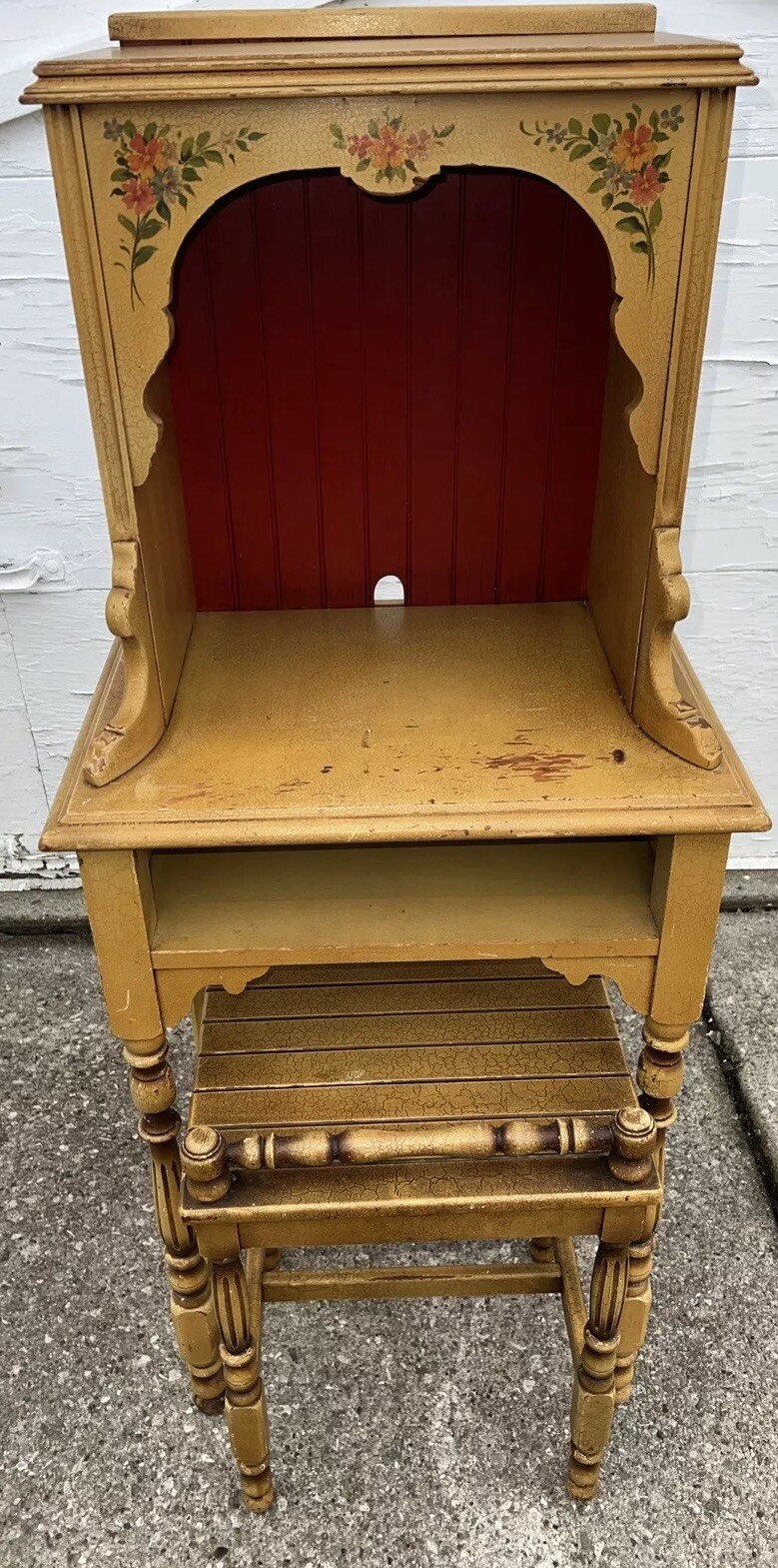 Antique Gossip Bench Telephone/Puppet/Homework Or Entryway Stand UNIQUE!