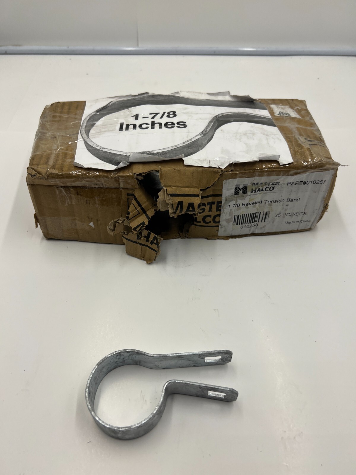 Box of 25 - Master Halco OEM 1-7/8" Beveled Tension Band #010253 Stainless Steel