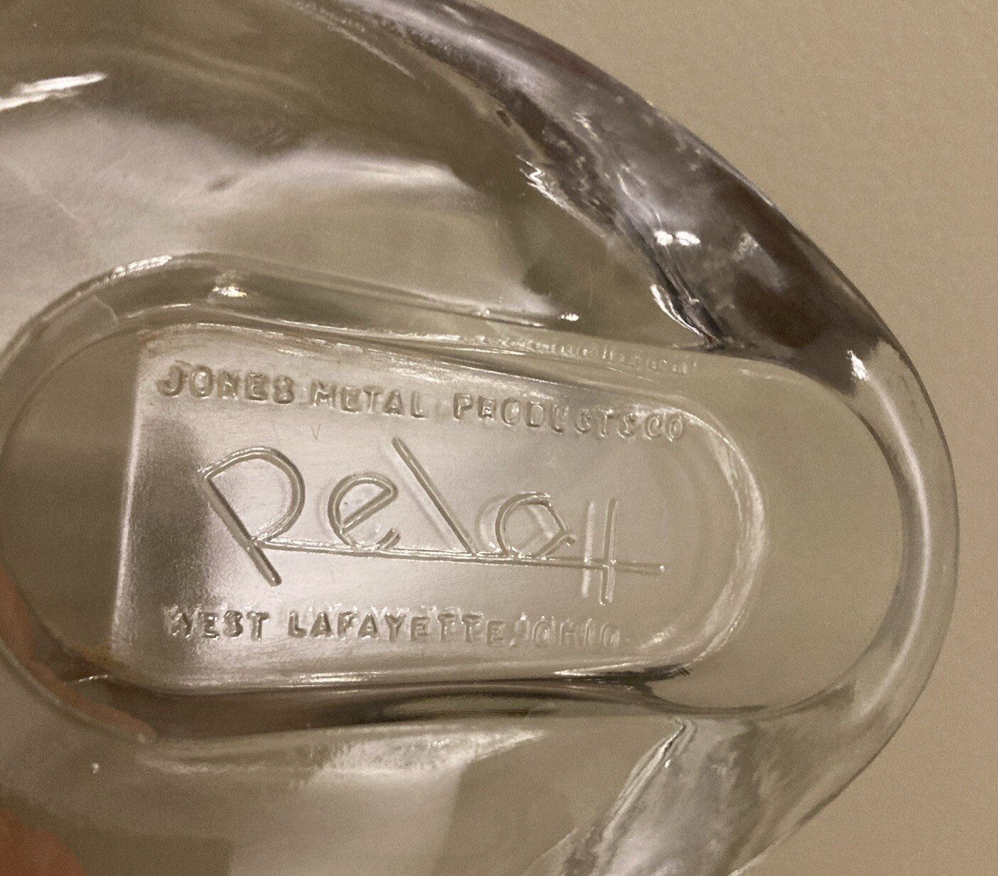 Jones Glass Miniature Bedpan 3” Clear Advertising Sample - Unusual And Unique
