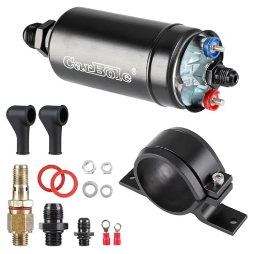 Universal Electric External Inline Fuel Pump, 12V 300LPH High Flow Rate, with