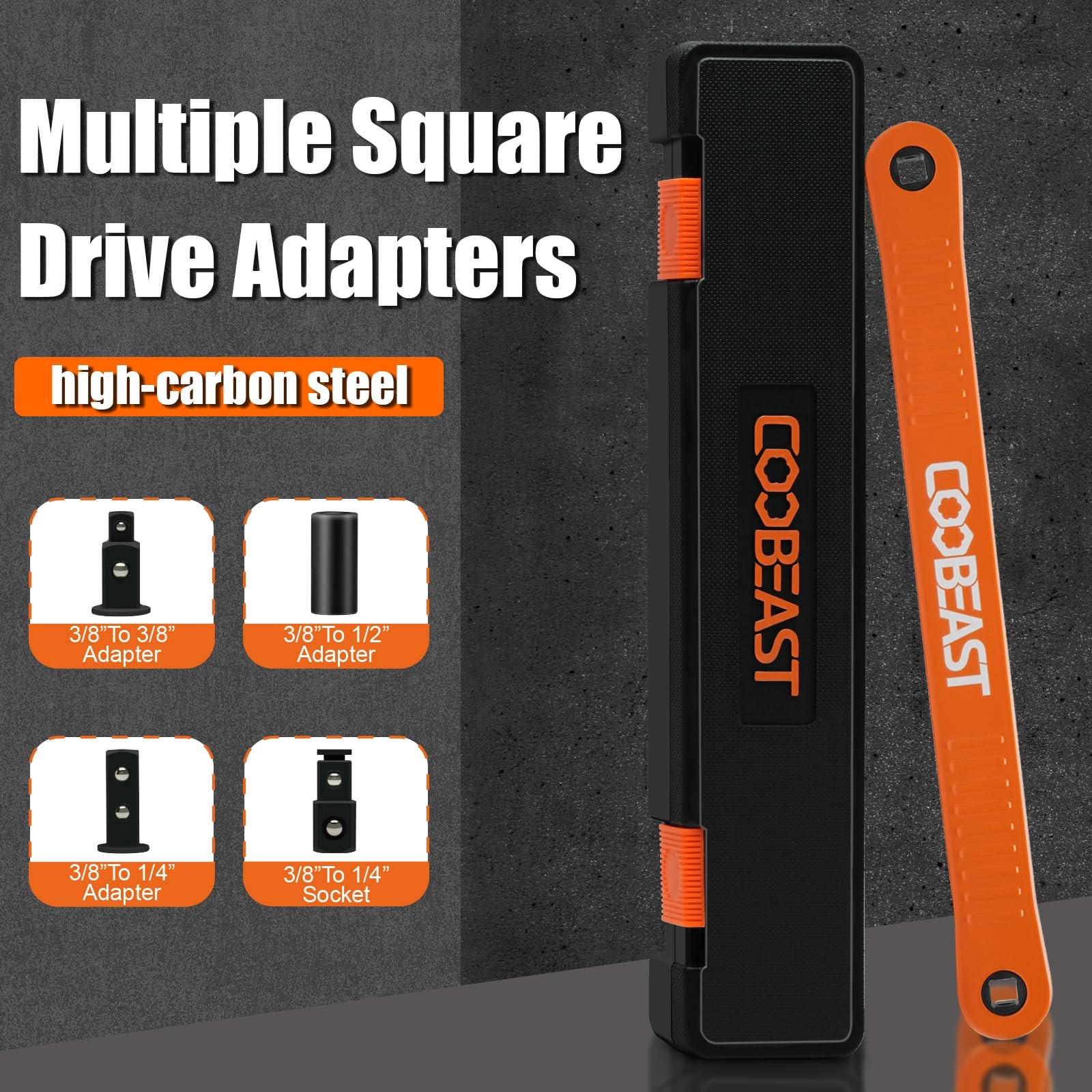 3/8 Inch Offset Extension Wrench Impact Ready Socket Wrench Extender Tool with V