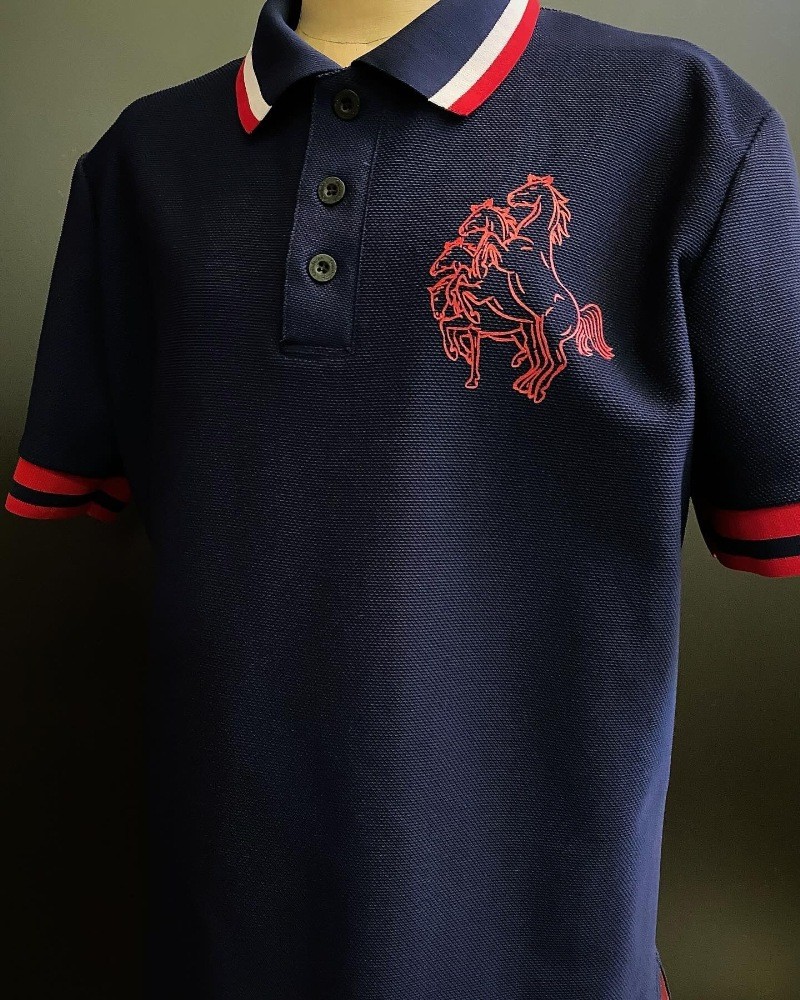 Quadriga [LINKA] Men's Mesh Polo Shirt (3-Button)