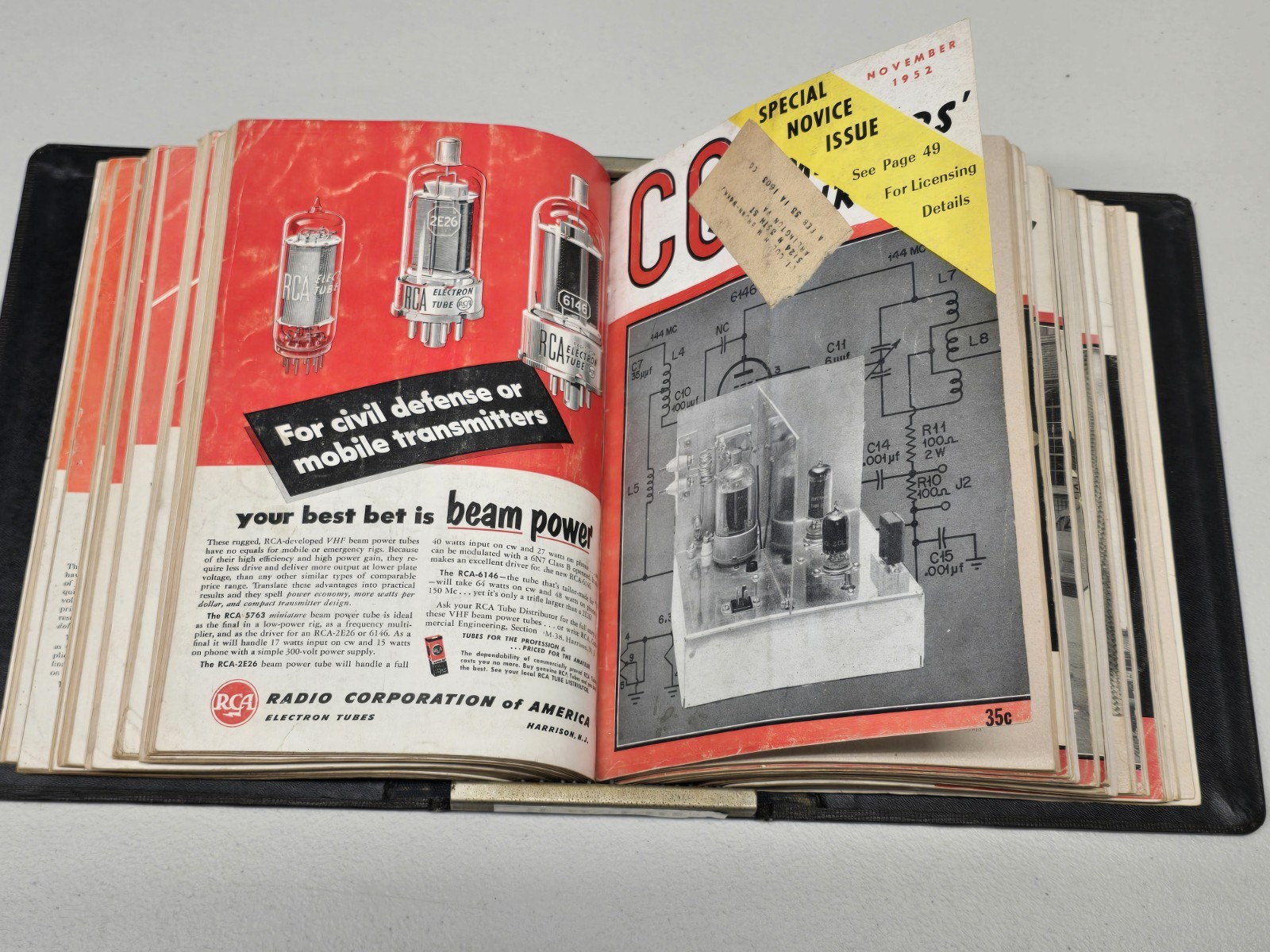 CQ Radio Amateurs Journal Magazines 1952-54 18x Volume Set Bound QST Binder READ