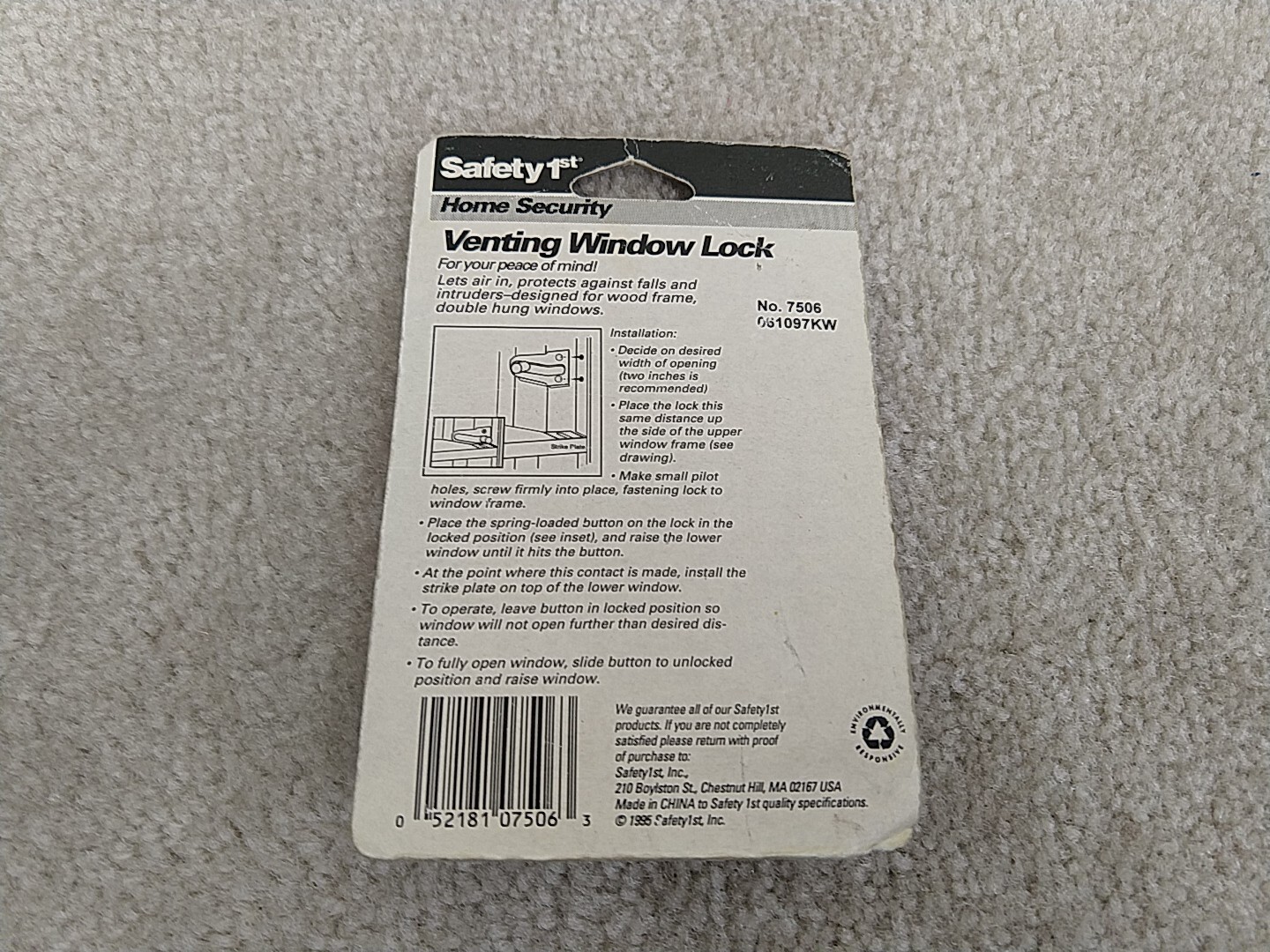 Brass Window Vent Locks No 7506