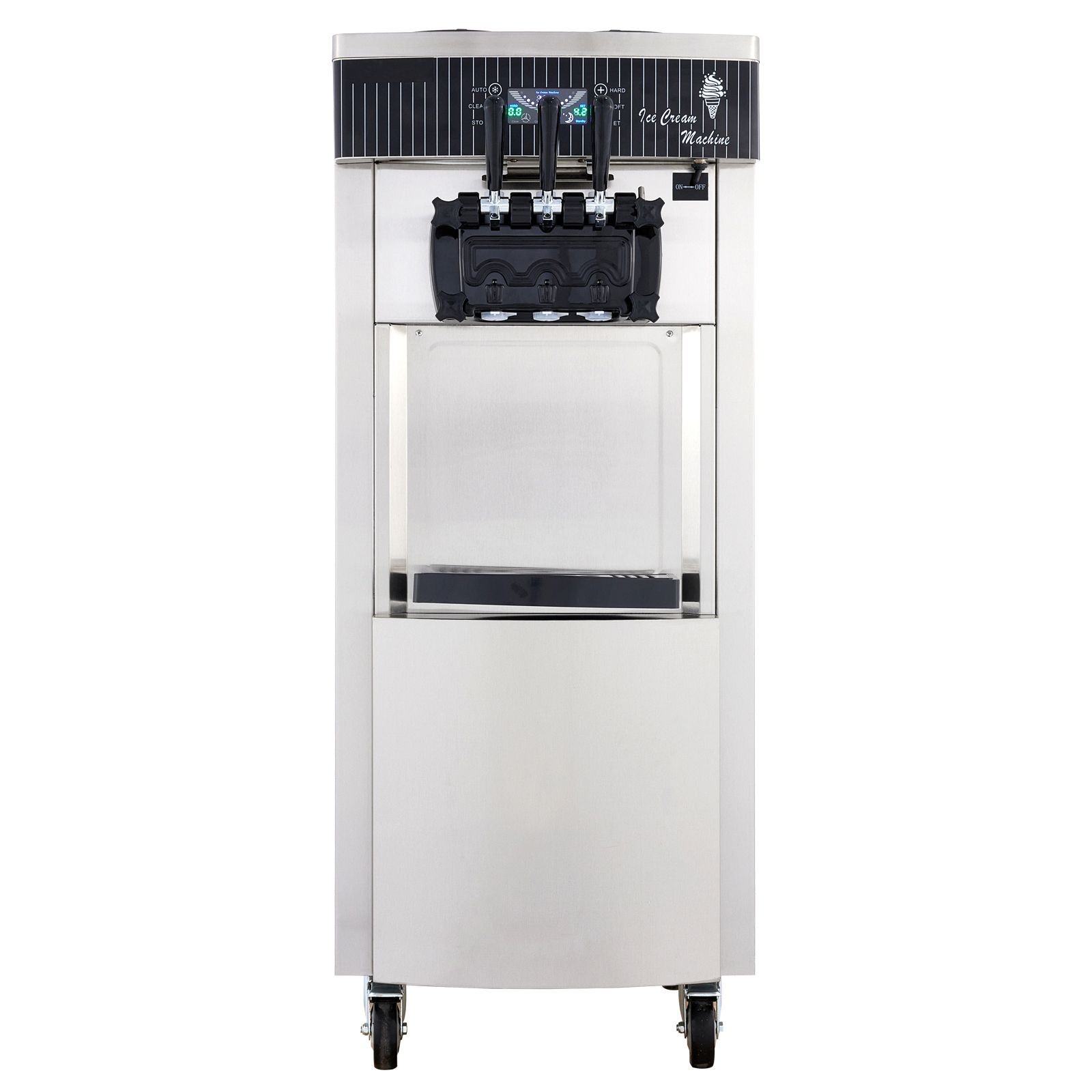 Commercial Soft Ice Cream Machine, 2200W Serve Yogurt Maker, 3 Flavors Ice Cream