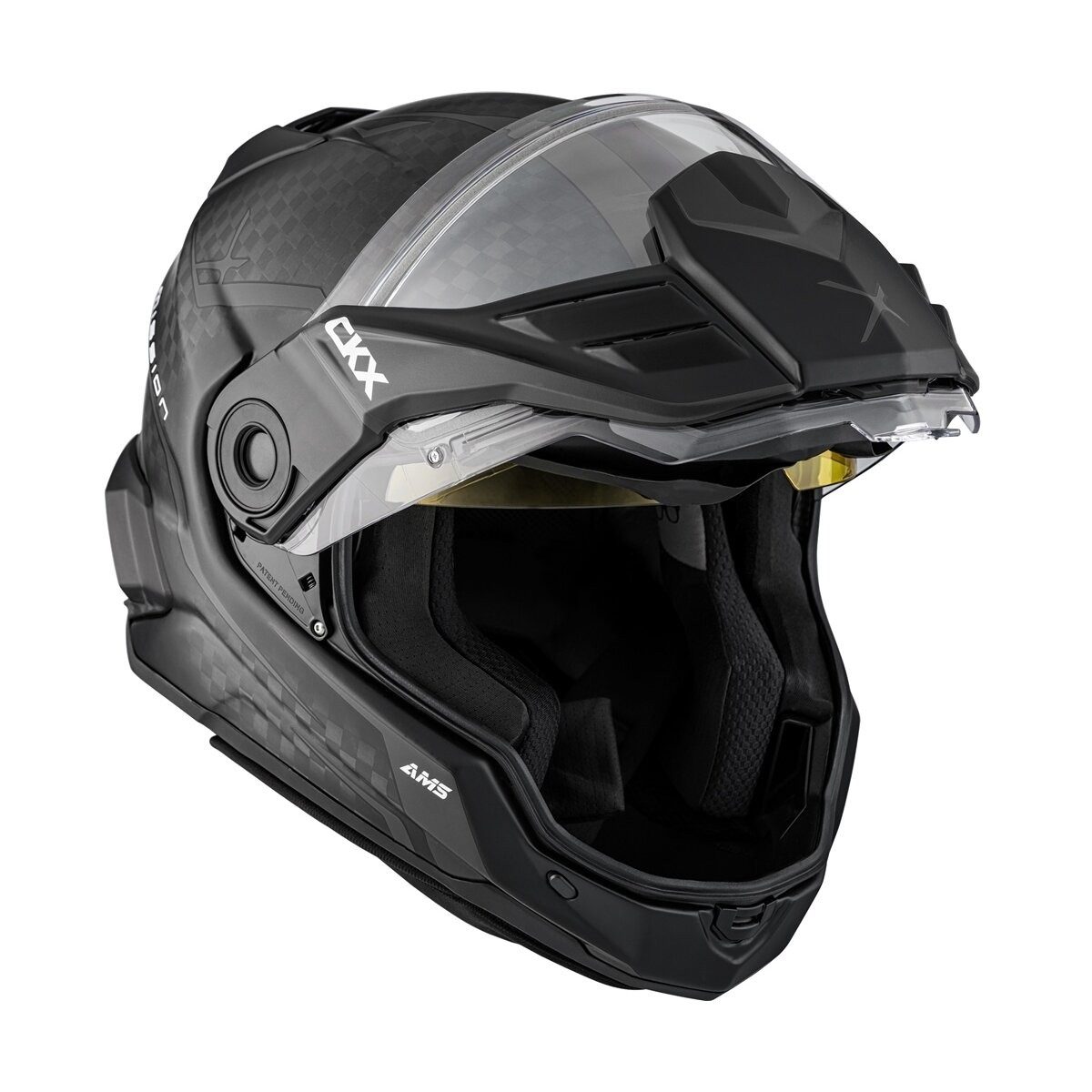 CKX Matte Gray Black Mission AMS Carbon Fury Snow Helmet Dual Lens Shield 515496